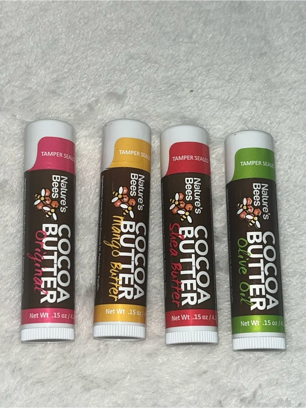 New Sealed Natures Bees Set of 4 Chapstick